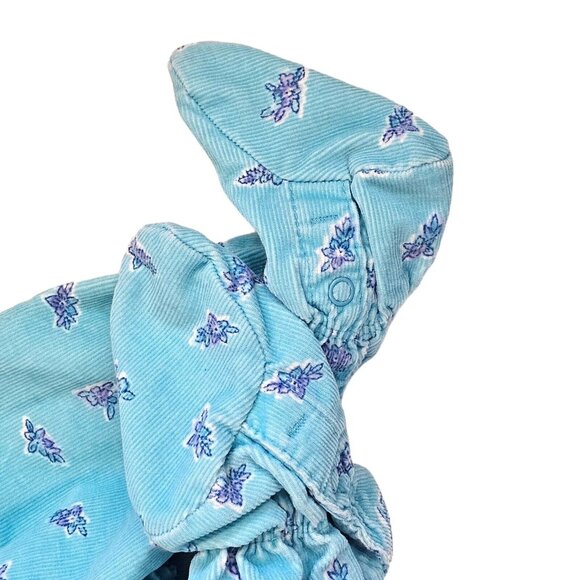 VTG Oshkosh Baby Girl 3 6 Months Blue Corduroy Vestback Bibs Overalls Set‎ USA - Picture 4 of 14
